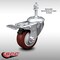Service Caster 3.5 Inch SS Maroon Polyurethane 3/8 Inch Threaded Stem Caster Total Lock Brake SCC-SSTSTTL20S3514-PPUB-MRN-381615 - alternate 3